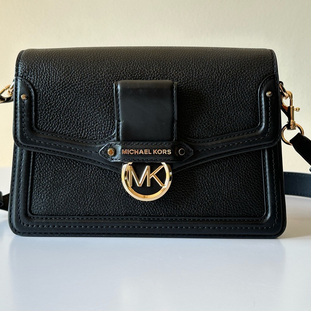 Michael Kors Jessie Medium Pebbled Leather Shoulder Bag